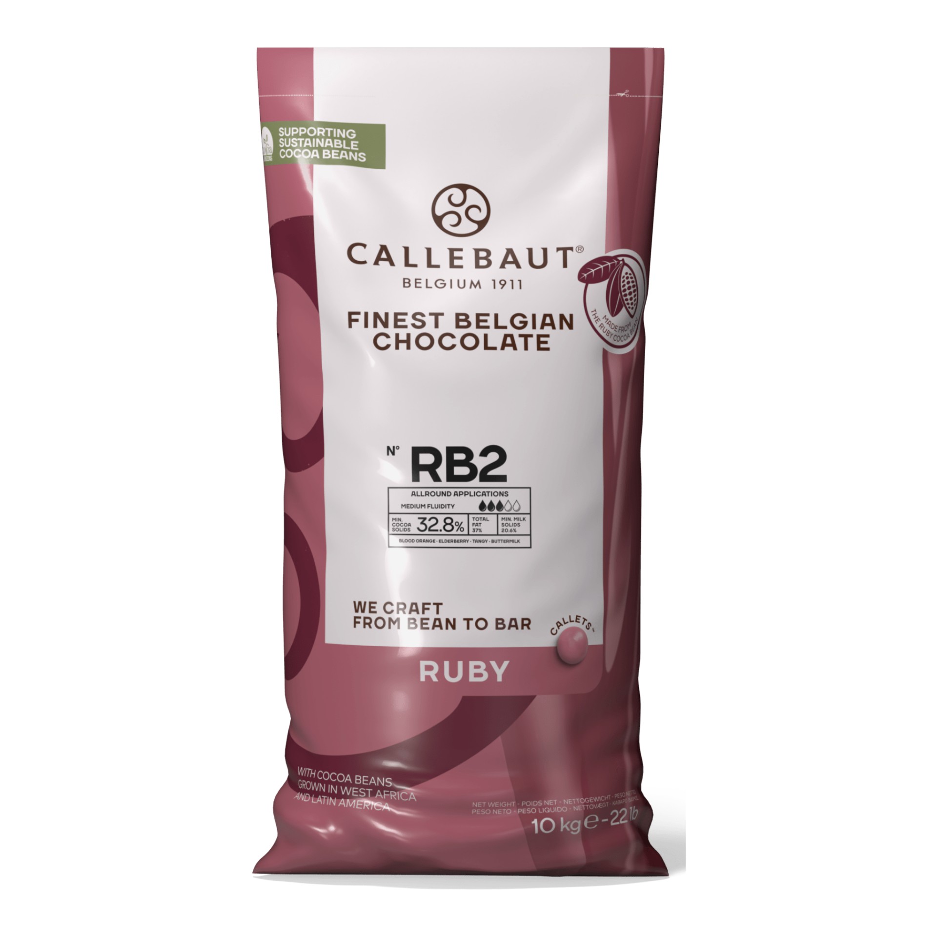420063_1 CALLEBAUT Čokoláda Ruby RB2, 10kg – Obrázok 1