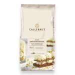 Callebaut White Chocolate Mousse mix bag with logo and a dessert image on the front; net weight 0.8 kg.
