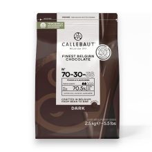 CALLEBAUT Čokoláda tmavá 70%, 2,5kg