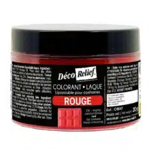 Farba prášková do čokolády LAQUE - červená, 20g DÉCO RELIEF