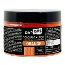 Farba prášková do čokolády LAQUE - oranžová, 20g DÉCO RELIEF